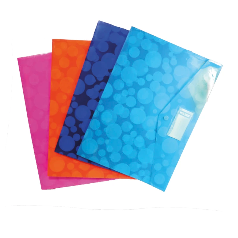 [C-325F] Folder plastico c/ boton de 12 Unidades