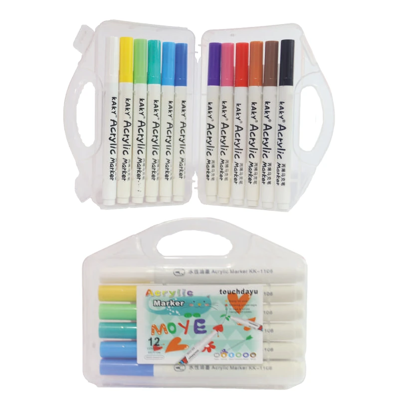 [KY-1106] Marcador Acrilico Vidrio de 12 Colores