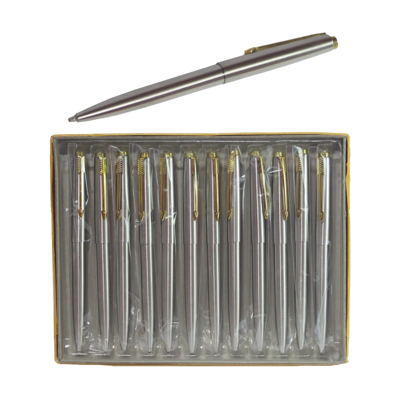 [1580] Boligrafo Metalico de 12 Unidades